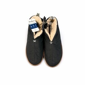 Dearfoams Black Quilted Slipper Booties – Cozy & Warm For Men